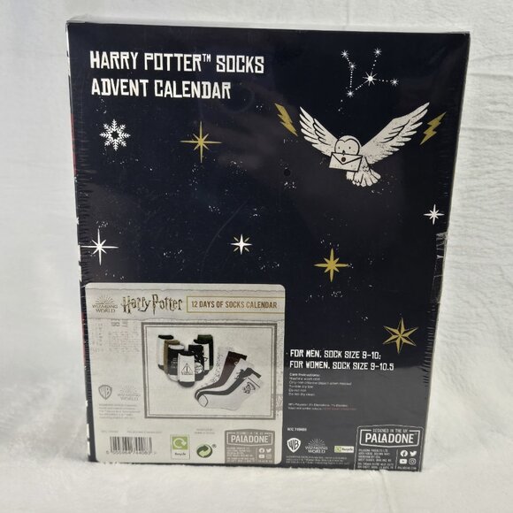 Wizard World Harry Potter 12 Days of Socks Advent Calendar Hogwarts - Size 9-10 - Picture 4 of 5